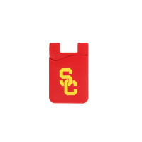 USC Trojans Cardinal SC Interlock Slim Silicone Card Wallet